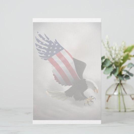 Amerikaanse adelaar briefpapier (Staand voorkant)