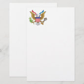 Amerikaanse adelaar briefpapier (Voorkant / Achterkant)