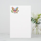 Amerikaanse adelaar briefpapier (Staand voorkant)