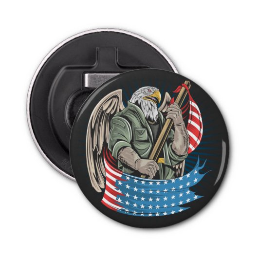 Amerikaanse adelaar button flesopener (Voorkant)
