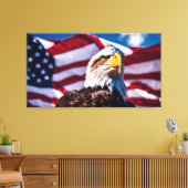 Amerikaanse Adelaar Canvas Afdruk (Insitu (Woonkamer))