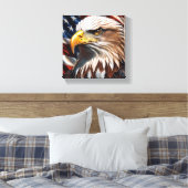 Amerikaanse Adelaar Canvas Afdruk (Insitu (Slaapkamer))