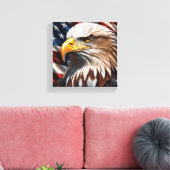 Amerikaanse Adelaar Canvas Afdruk (Insitu (Woonkamer))