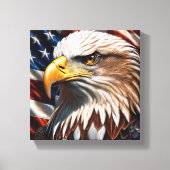 Amerikaanse Adelaar Canvas Afdruk (Voorkant)