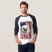 Amerikaanse adelaar, de Amerikaanse vlag patriotti T-shirt (Voorkant volledig)