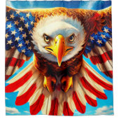 Amerikaanse adelaar douchegordijn (Voorkant)