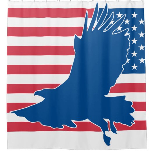 Amerikaanse adelaar douchegordijn (Voorkant)