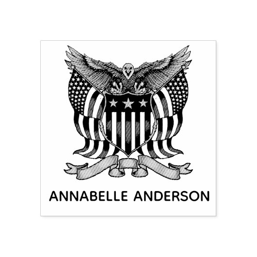 Amerikaanse Adelaar Embleem Rubberstempel (Afrduk)