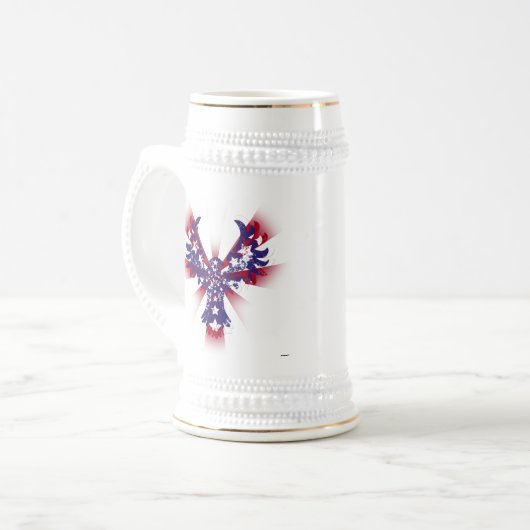 Amerikaanse adelaar en stripes bierpul (Voorkant links)