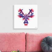 Amerikaanse adelaar en stripes canvas afdruk (Insitu (Woonkamer))