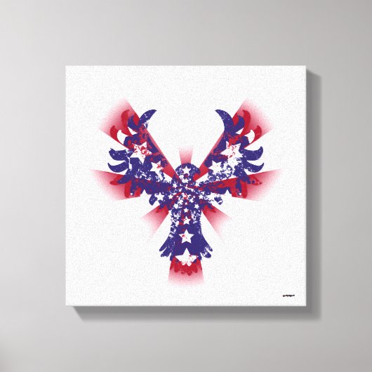 Amerikaanse adelaar en stripes canvas afdruk (Voorkant)