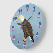 Amerikaanse adelaar en stripes grote klok (Hoek)