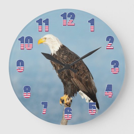 Amerikaanse adelaar en stripes grote klok (Voorkant)