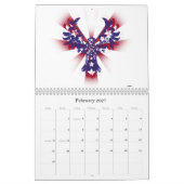 Amerikaanse adelaar en stripes kalender (Feb 2027)
