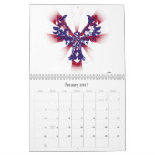 Amerikaanse adelaar en stripes kalender (Jan 2027)