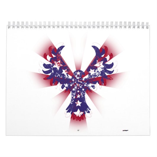 Amerikaanse adelaar en stripes kalender (Hoes)