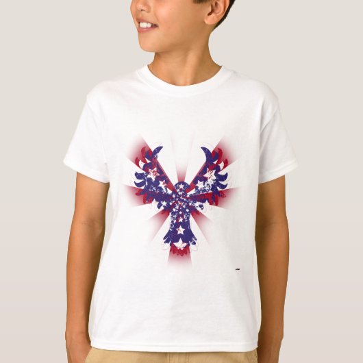 Amerikaanse adelaar en stripes t-shirt (Voorkant)
