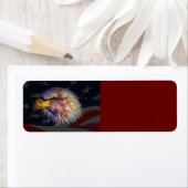 Amerikaanse adelaar en vlag etiket (Insitu)
