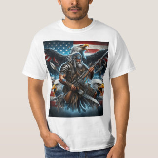 Amerikaanse adelaar en vlag gecombineerd met Warri T-shirt