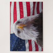 Amerikaanse adelaar en vlag legpuzzel (Verticaal)