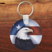 Amerikaanse adelaar en vlag sleutelhanger (Voorkant)