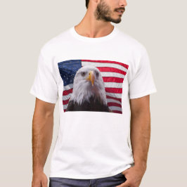 Amerikaanse adelaar en vlag t-shirt