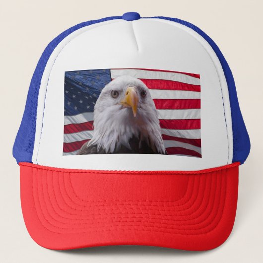 Amerikaanse adelaar en vlag trucker pet (Voorkant)