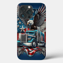 Amerikaanse Adelaar en Vrachtwagen, Vet & Patriott Case-Mate iPhone Case