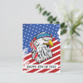 Amerikaanse adelaar feestdagenkaart (Staand voorkant)