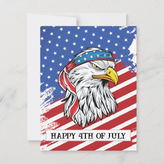 Amerikaanse adelaar feestdagenkaart (Voorkant)