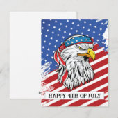 Amerikaanse adelaar feestdagenkaart (Voorkant / Achterkant)