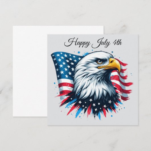 Amerikaanse Adelaar Flat Card (Voorkant / Achterkant)