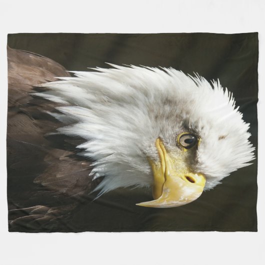 Amerikaanse adelaar fleece deken (Voorkant (Horizontaal))