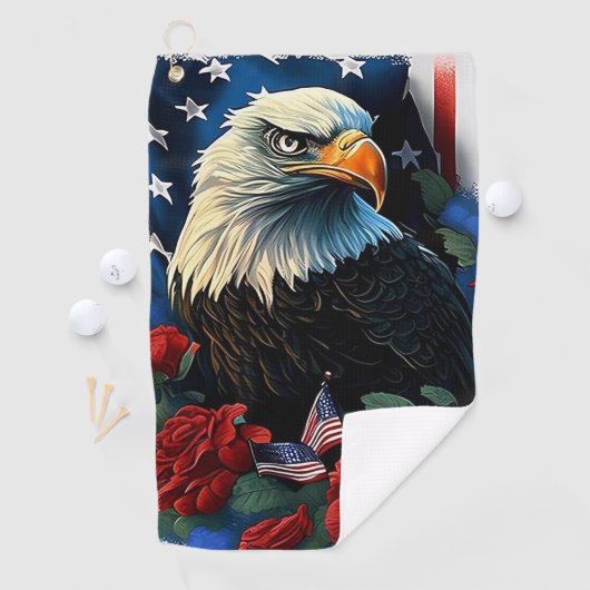 Amerikaanse adelaar golfhanddoek (Insitu)