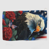 Amerikaanse adelaar golfhanddoek (Horizontaal)