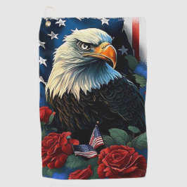 Amerikaanse adelaar golfhanddoek