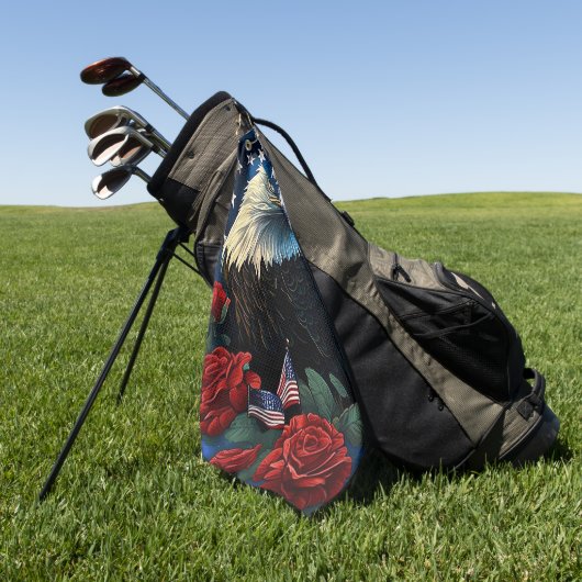 Amerikaanse adelaar golfhanddoek (Groen)