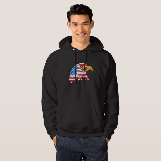 Amerikaanse adelaar hoodie (Voorkant volledig)