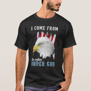 Amerikaanse adelaar ik kom uit de natie onder God T-shirt