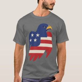 Amerikaanse adelaar in vlagontwerp t-shirt