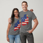 Amerikaanse adelaar in  vlagontwerp t-shirt (Unisex)