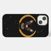 Amerikaanse Adelaar in Vlucht | Patriottische Kran iPhone Hoesje (Achterkant horizontaal)