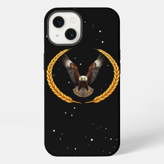 Amerikaanse Adelaar in Vlucht | Patriottische Kran iPhone Hoesje (Achterkant)