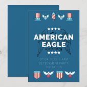 Amerikaanse Adelaar Inzetfeest Kaart (Voorkant / Achterkant)