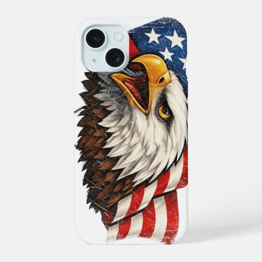 Amerikaanse Adelaar iPhone 15 Case (Achterkant)