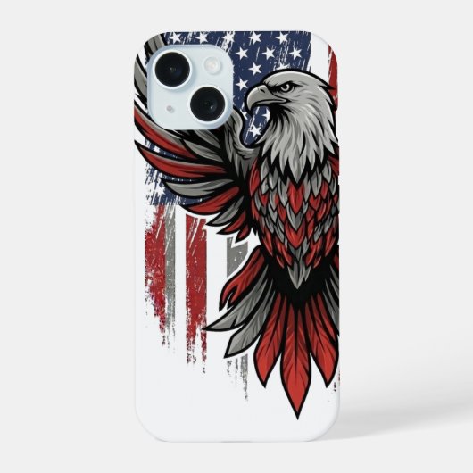 Amerikaanse Adelaar iPhone 15 Case (Achterkant)