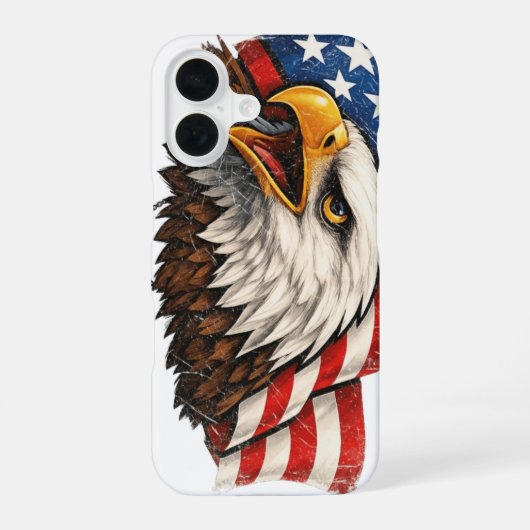 Amerikaanse Adelaar iPhone 16 Hoesje (Achterkant)