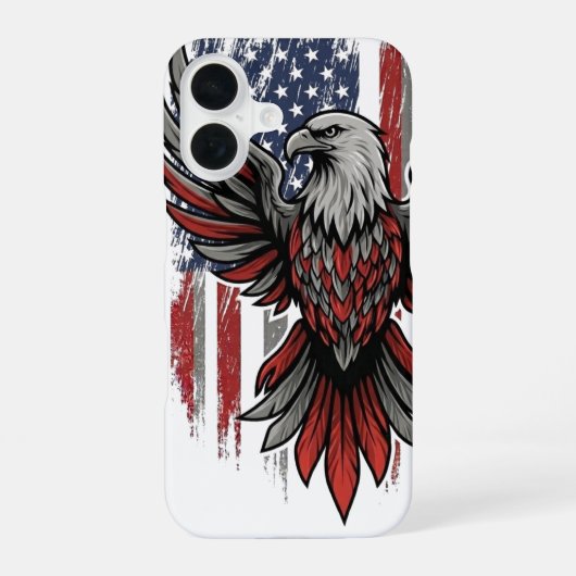 Amerikaanse Adelaar iPhone 16 Hoesje (Achterkant)