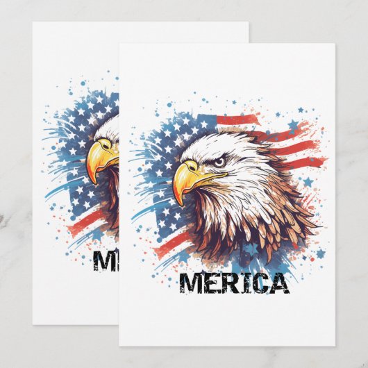 Amerikaanse adelaar Kaart (Voorkant / Achterkant)