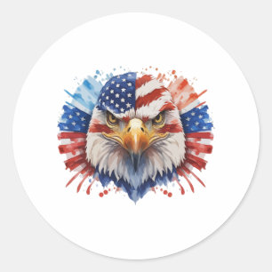 Amerikaanse adelaar kale adelaar ronde sticker